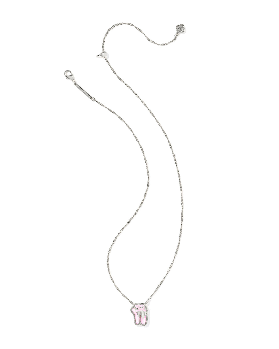 Ballet Short Pendant Necklace, Silver