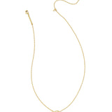 Volleyball Gold Short Pendant Necklace in White Mother-of-Pearl
