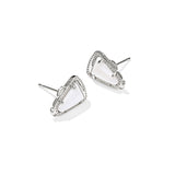 Cheer Stud Earring White Mother of Pearl, Silver