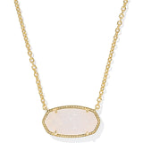 Elisa Statement Short Pendant Necklace, Iridescent Drusy
