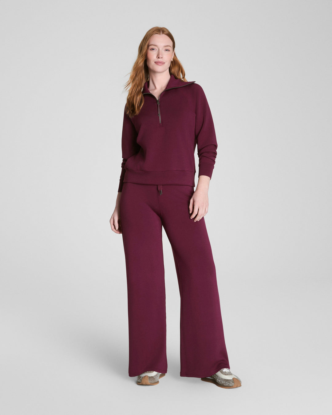 Spanx® AirEssentials Half Zip, Plum Berry