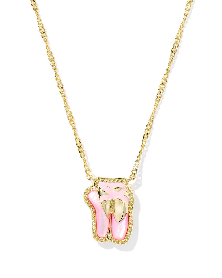 Ballet Short Pendant Necklace, Gold