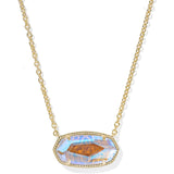 Elisa Statement Short Pendant Necklace, Dichroic Glass