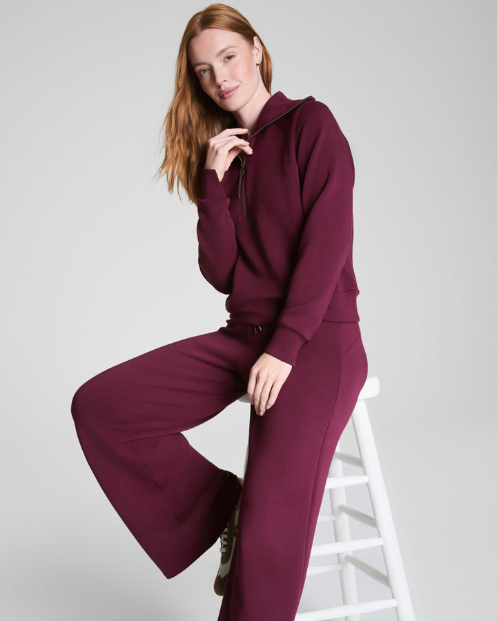 Spanx® AirEssentials Half Zip, Plum Berry