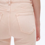 High Rise Straight Leg Jean, Pale Dogwood