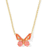 Bianca Butterfly Pendant Necklace, Orange