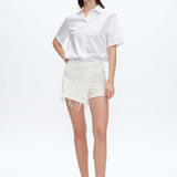 High Rise Short Culottes, White