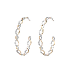 Bloom Hoop Earrings, Gold/ Silver