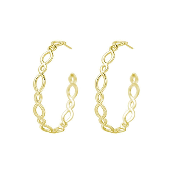 Bloom Hoop Earrings, Gold