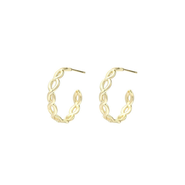 Bloom Mini Hoop Earrings, Gold