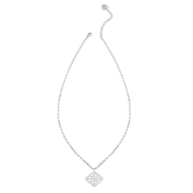Bloom Drop Necklace, Silver