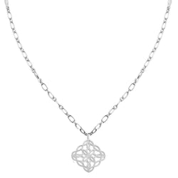 Bloom Drop Necklace, Silver