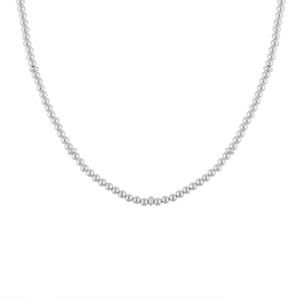 Bead Layering Necklace, Silver