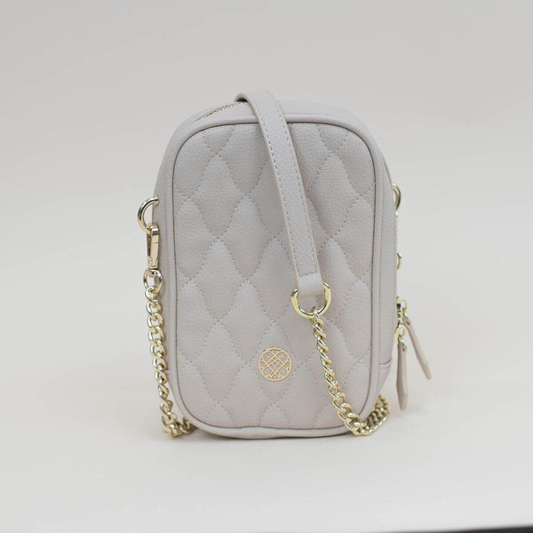 Grace Quilted Crossbody, Cream