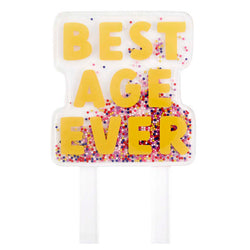 Best Age Ever Bead Filled Cake Topper