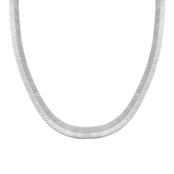 Snake Chain Layering Necklace, Silver