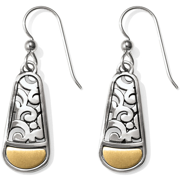 Catania French Wire Earrings, Mixed Metal