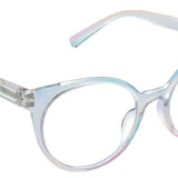 Moonstone, Clear Iridescent (Blue Light)