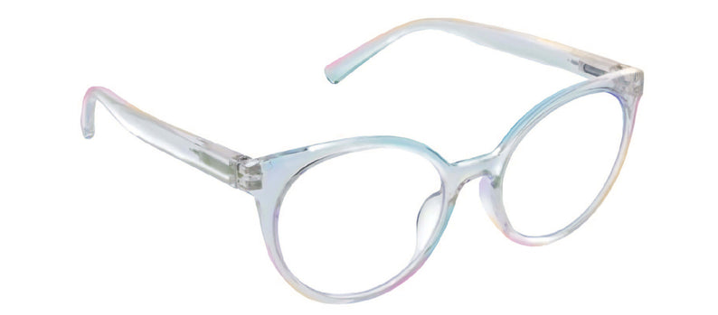 Moonstone, Clear Iridescent (Blue Light)