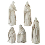 Cozy Christmas Whitewash Nativity Set