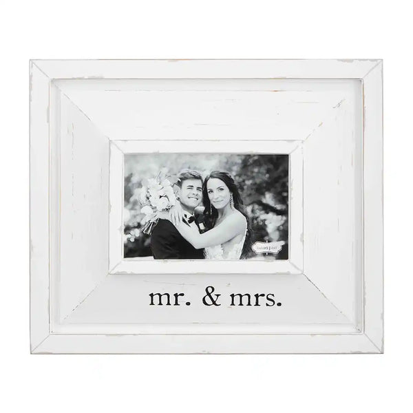 Mr & Mrs 4x6 Wood Frame