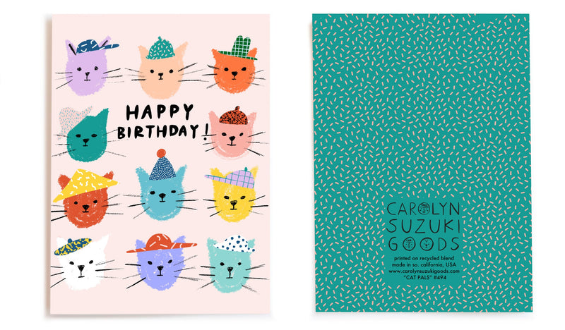 Cat Pals - Birthday Card