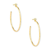 Audrey Hoop Earring, 14k Gold White Diamond