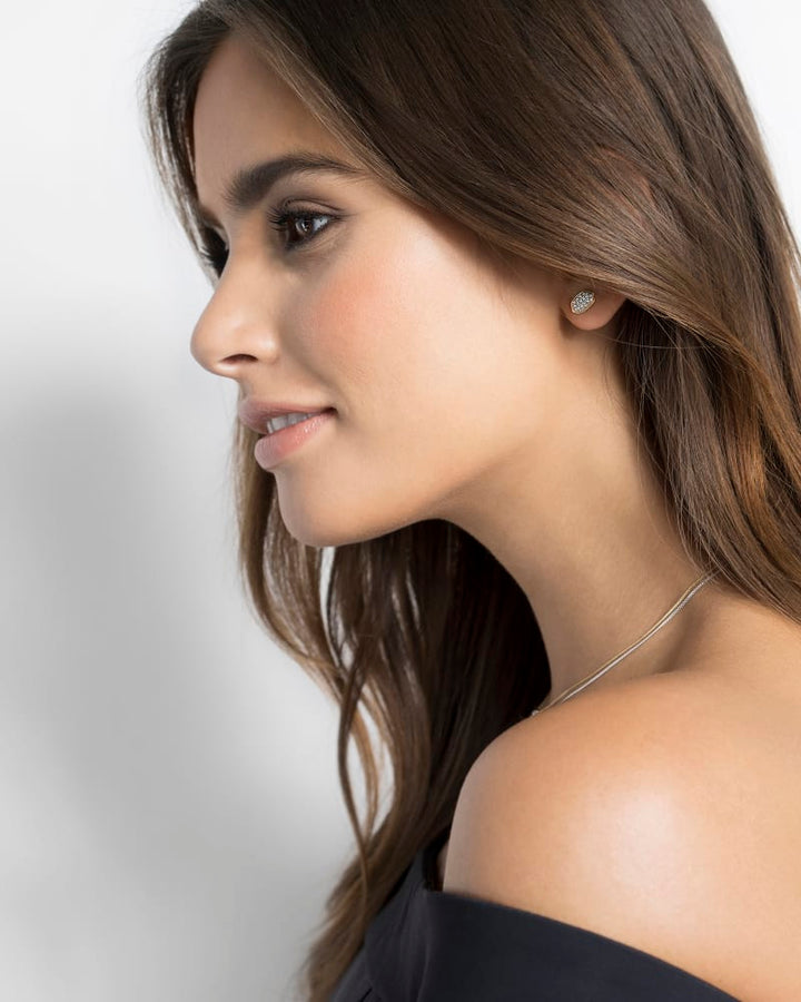 Amelee 14k Gold Earrings in White Diamond