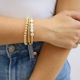 Sorority Gold Letter Bracelet