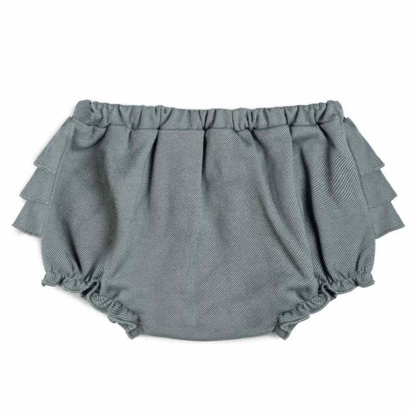 ORGANIC DENIM RUFFLE BLOOMER