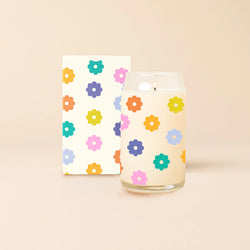 Daisy Glass Beer Can Candle