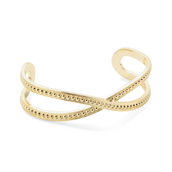 Beaded Cuff Bracelet in Gold