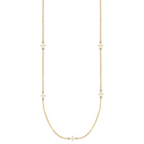 Believer Long Cross Necklace in Gold