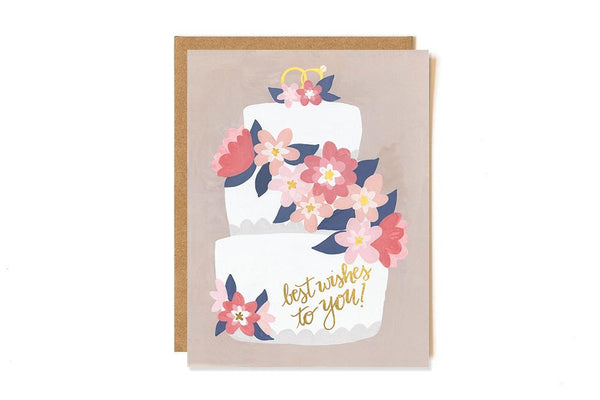 Wedding Cake Best Wishes Card