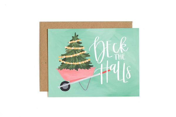 Wheelbarrow Tree Card