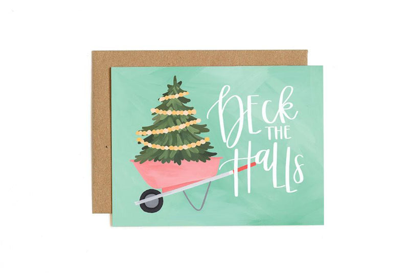 Wheelbarrow Tree Card