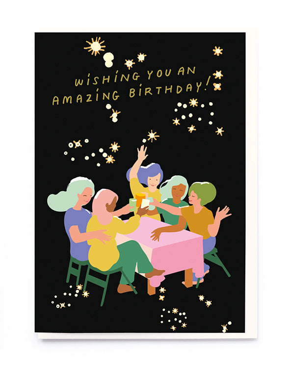 Birthday Card - Party Under the Stars