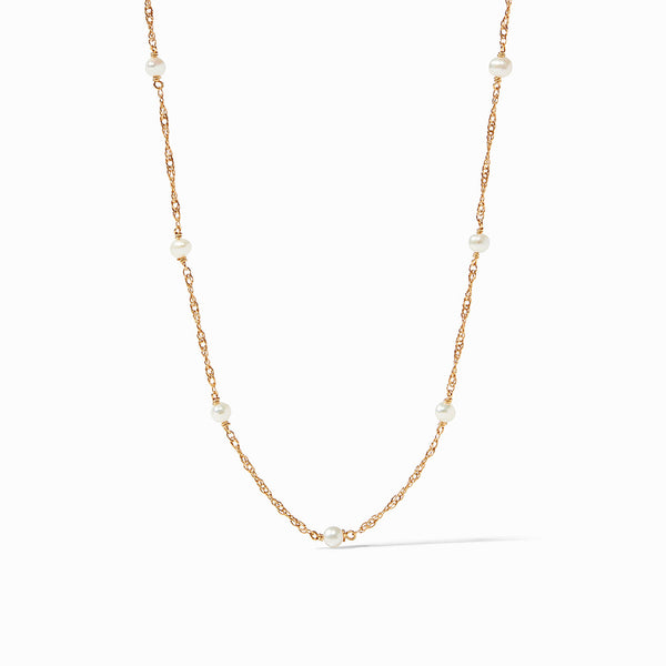 Charlotte Pearl Delicate Station Necklace
