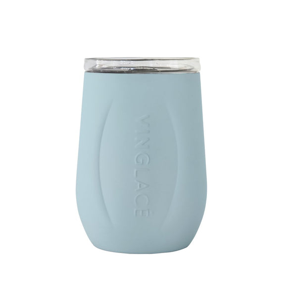 Cool Blue Stemless Wine Glass