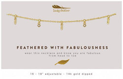 Gold Dangle Necklace - Feathers of Fabulousness