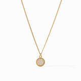 Fleur-de-Lis Solitaire Necklace, Pavé Cubic Zirconia