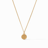 Fleur-de-Lis Solitaire Necklace, Pavé Cubic Zirconia