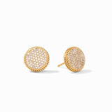 Fleur-de-Lis, Pave Stud, Cubic Zirconia