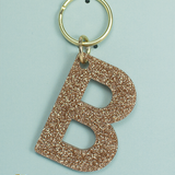 Glitter Letter Keychain