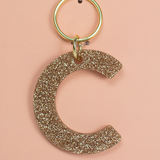 Glitter Letter Keychain