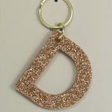 Glitter Letter Keychain