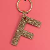Glitter Letter Keychain