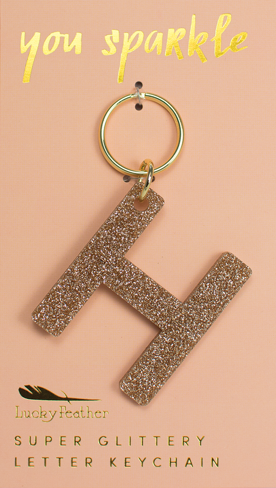 Glitter Letter Keychain