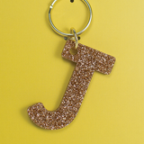 Glitter Letter Keychain