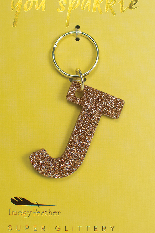 Glitter Letter Keychain